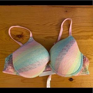 Pink push up bra